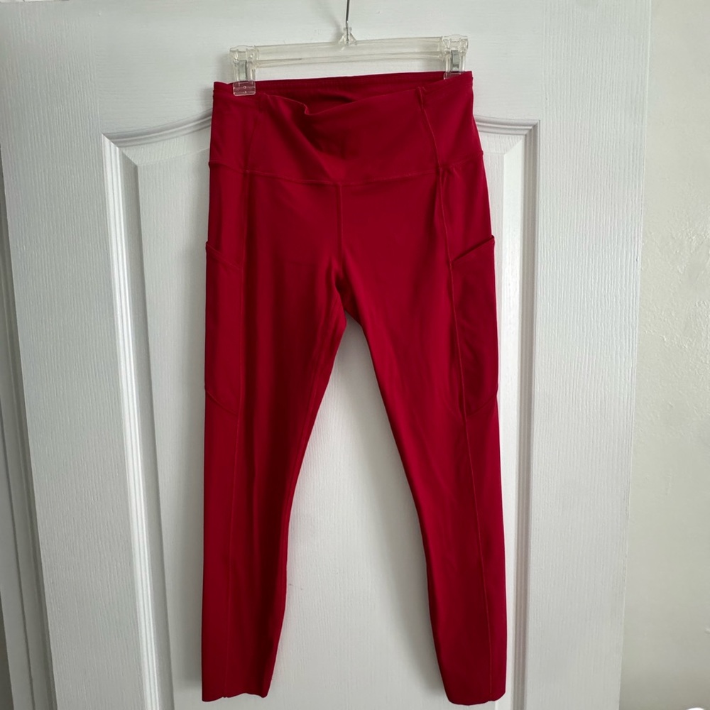 Lululemon Fast and Free Red Leggings